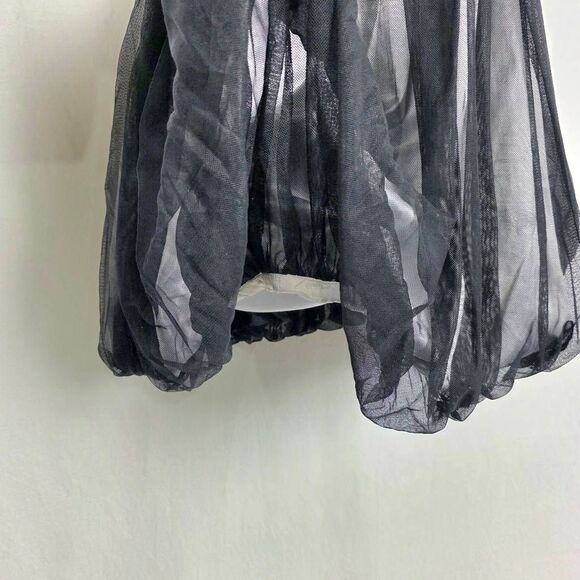 BCBGeneration Black Mesh Bubble Party Dress Size XS - Picture 3 of 12